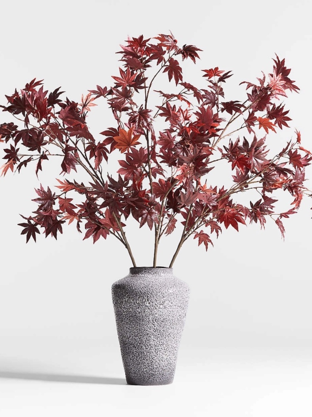 Crate & Barrel Faux Red Japanese Maple Stems 60" Set of 3 NWT